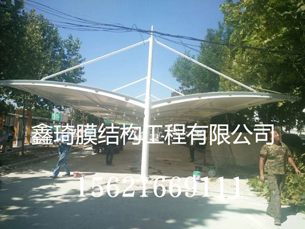 枣庄市薛城区人民医院膜结构车棚竣工